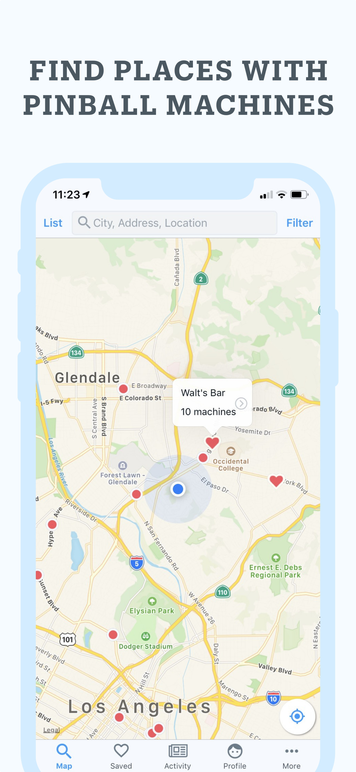 Pinball Map iPhone Screenshot 1